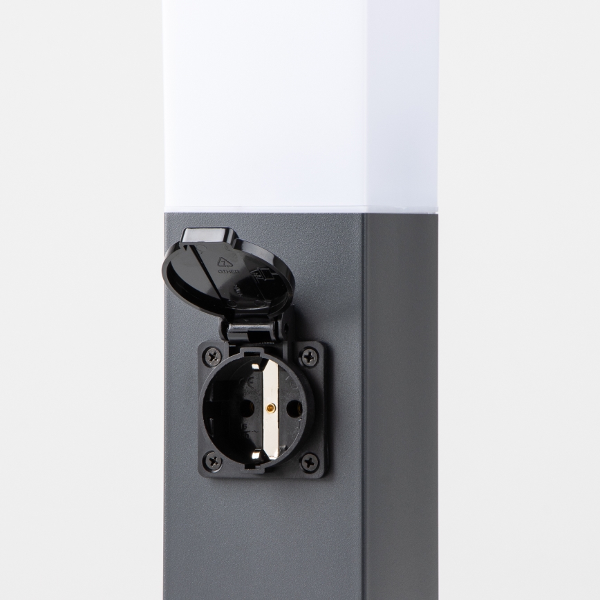Brilagi - Kültéri lámpa 2 SCHUKO aljzattal NOVA 1xE27/15W/230V 40 cm IP44 antracit