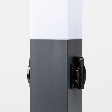 Brilagi - Kültéri lámpa 2 SCHUKO aljzattal NOVA 1xE27/15W/230V 40 cm IP44 antracit