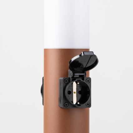 Brilagi - Kültéri lámpa 2 db SCHUKO aljzattal NOVA 1xE27/15W/230V 40 cm IP44 barna