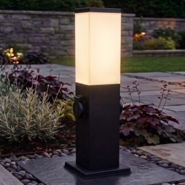 Brilagi - Kültéri lámpa 2 db SCHUKO aljzattal NOVA 1xE27/15W/230V 40 cm IP44 fekete