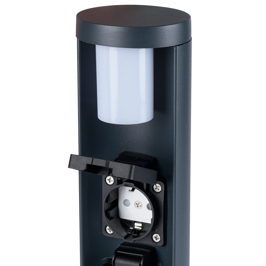 Brilagi - Kültéri lámpa 2 db SCHUKO aljzattal PILLAR 1xG9/11W/230V IP44 antracit