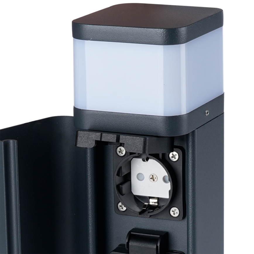 Brilagi - Kültéri lámpa 2 SCHUKO aljzattal PILLAR 1xG9/11W/230V IP44 antracit