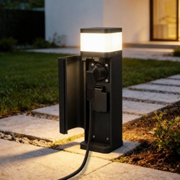 BRILAGI - Kültéri lámpa 2 db SCHUKO PILLAR 1xG9/11W/230V IP44 fekete