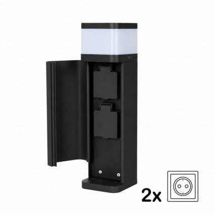 BRILAGI - Kültéri lámpa 2 db SCHUKO PILLAR 1xG9/11W/230V IP44 fekete