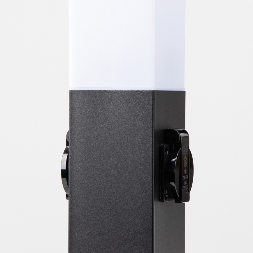 Brilagi - Kültéri lámpa 2 db SCHUKO aljzattal NOVA 1xE27/15W/230V 40 cm IP44 fekete