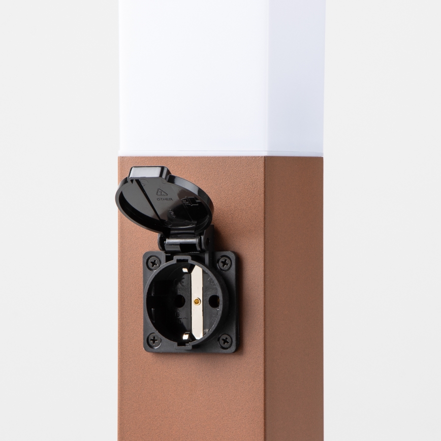 Brilagi - NOVA kültéri lámpa 2 db SCHUKO aljzattal 1xE27/15W/230V 40 cm IP44 barna