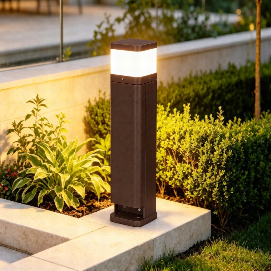 BRILAGI - Kültéri lámpa 2 SCHUKO aljzattal PILLAR 1xG9/11W/230V IP44 barna