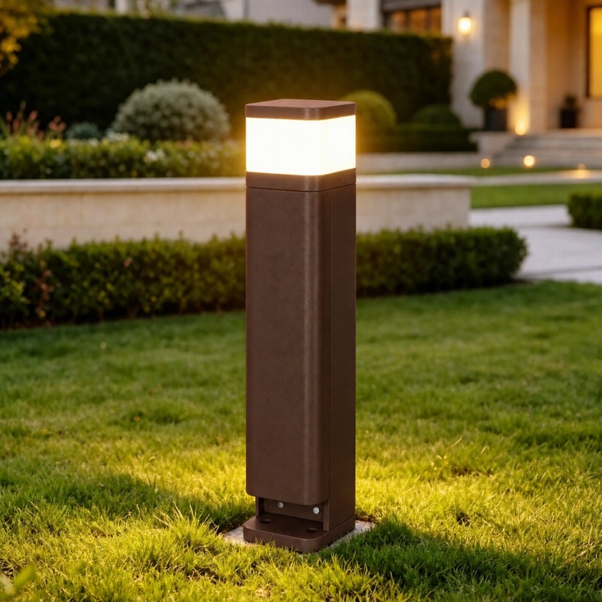 BRILAGI - Kültéri lámpa 2 SCHUKO aljzattal PILLAR 1xG9/11W/230V IP44 barna