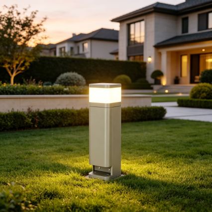 BRILAGI - Kültéri lámpa 2 SCHUKO aljzattal PILLAR 1xG9/11W/230V IP44 szürke