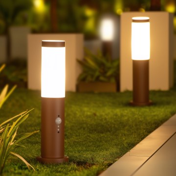 Brilagi - Kültéri lámpa érzékelővel NOVA 1xE27/15W/230V 40 cm IP44 barna