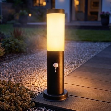 Brilagi - Kültéri lámpa érzékelővel NOVA 1xE27/15W/230V 40 cm IP44 fekete