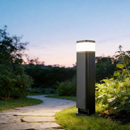 Brilagi - PILLAR kültéri lámpa 2 SCHUKO aljzattal, 1xG9/11W/230V, IP44, antracit