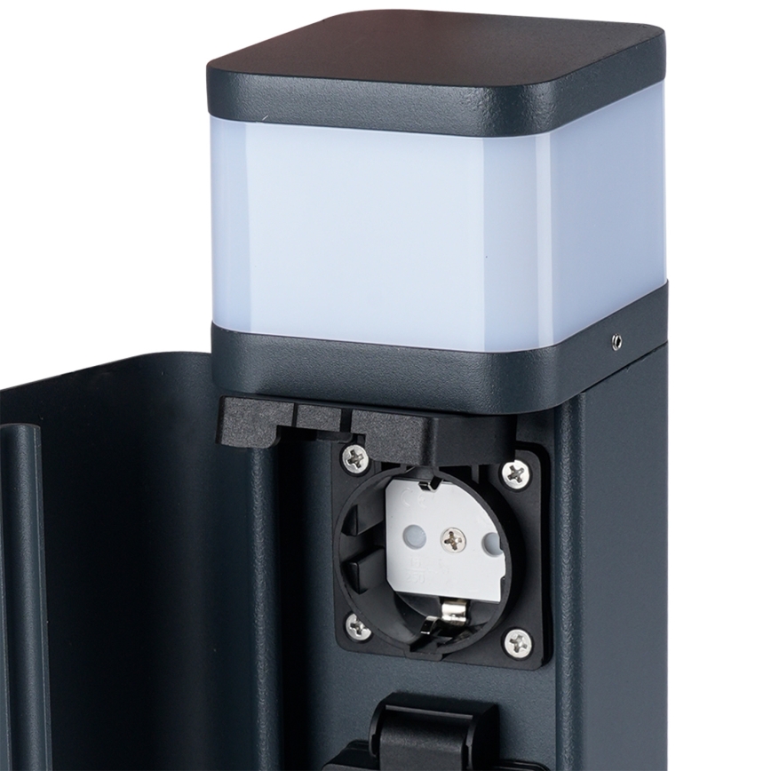 Brilagi - PILLAR kültéri lámpa 2 SCHUKO aljzattal, 1xG9/11W/230V, IP44, antracit
