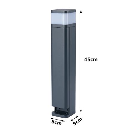Brilagi - PILLAR kültéri lámpa 2 SCHUKO aljzattal, 1xG9/11W/230V, IP44, antracit