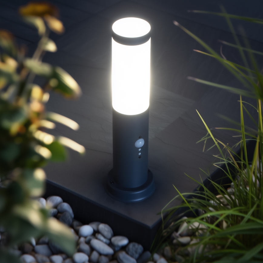Brilagi - Kültéri lámpa mozgásérzékelővel NOVA 1xE27/15W/230V 40 cm IP44 antracit