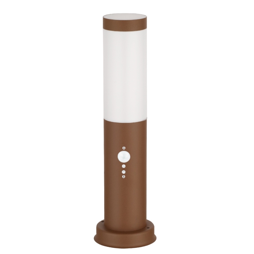 Brilagi - Kültéri lámpa mozgásérzékelővel NOVA 1xE27/15W/230V 40 cm IP44 barna