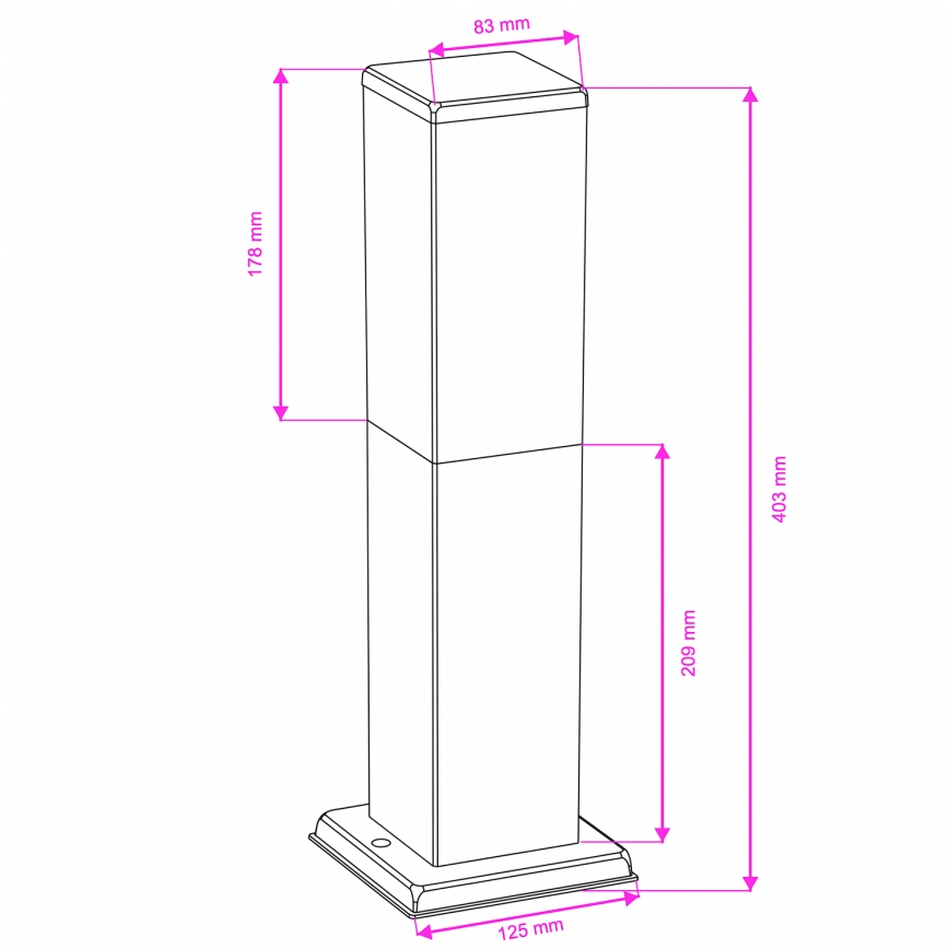 Brilagi - Kültéri lámpa NOVA 1xE27/15W/230V 40 cm IP44 barna