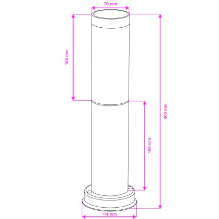 Brilagi - Kültéri lámpa NOVA 1xE27/15W/230V 40 cm IP44 matt króm