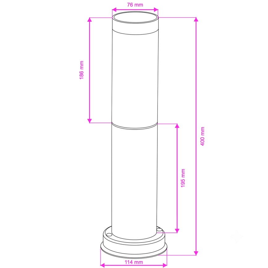 Brilagi - Kültéri lámpa NOVA 1xE27/15W/230V 40 cm IP44 matt króm