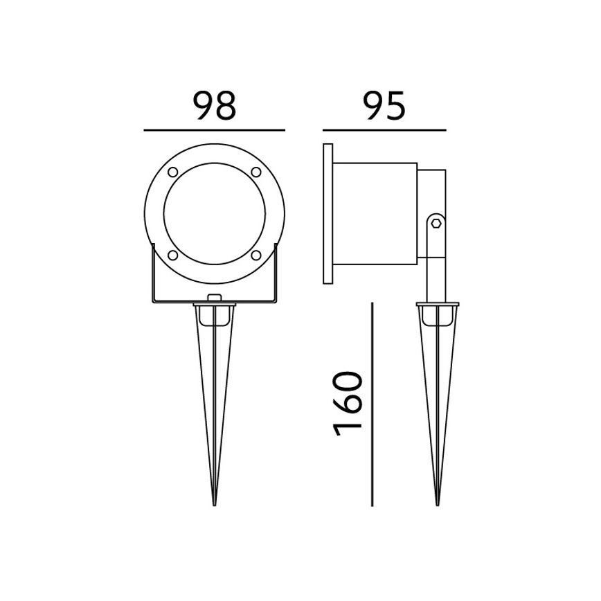 BRILAGI - Kültéri lámpa TERRA 1xGU10/50W/230V IP65 szürke