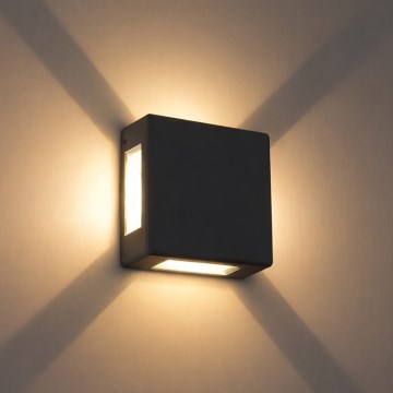 Brilagi - kültéri LED fali lámpa QUADRAY LED/6W/230V antracit IP54