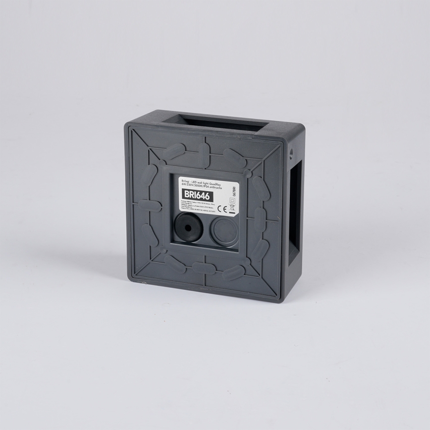 Brilagi - kültéri LED fali lámpa QUADRAY LED/6W/230V antracit IP54