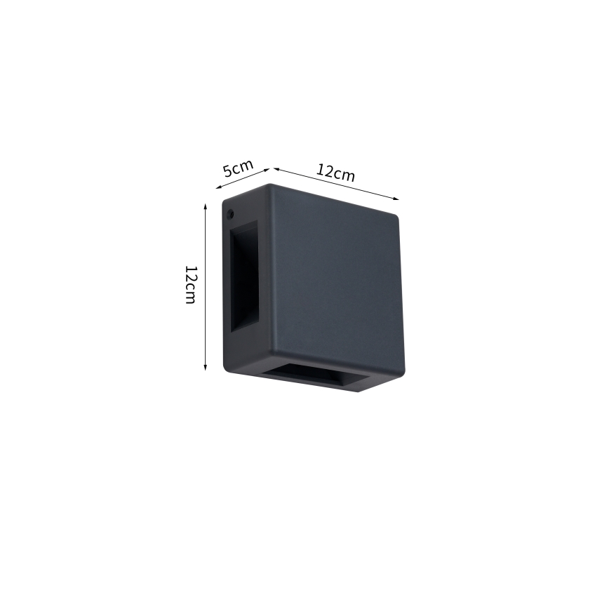 Brilagi - kültéri LED fali lámpa QUADRAY LED/6W/230V antracit IP54