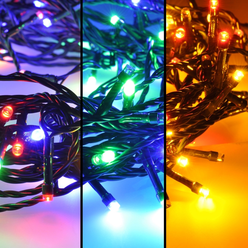 Brilagi - Kültéri LED fényfüzér, 200 LED, 8 üzemmód, 23 m, IP44, többszínű