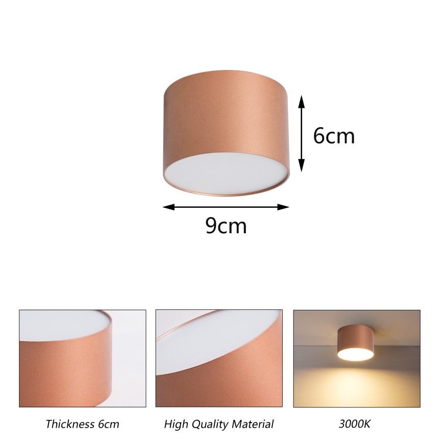 BRILAGI - Kültéri mennyezeti lámpatest FORIS LED/9W/230V Ø 9 cm bronzszínű IP44