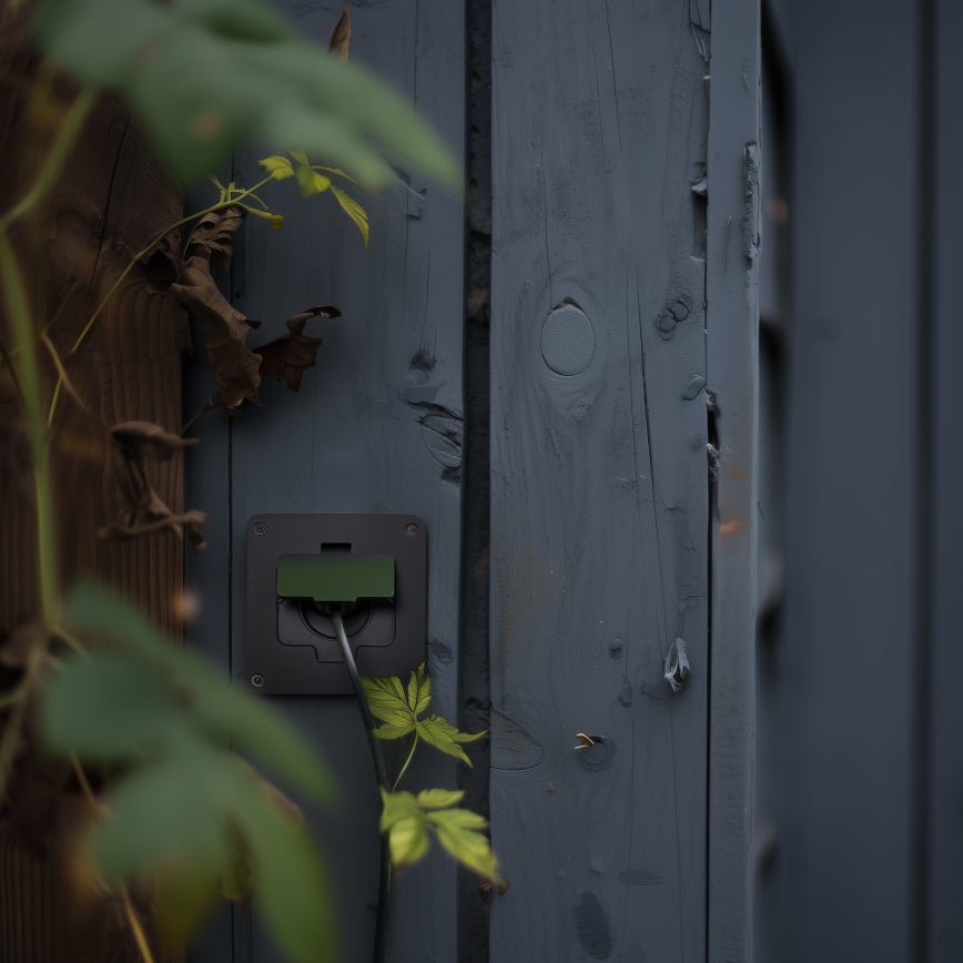 Brilagi - Kültéri padlóba építhető konnektor IP55 fekete téglalap alakú