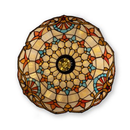 Brilagi - Láncon függő Tiffany-vitrázs csillár MIRABELLA 1xE27/60W/230V Ø 40 cm