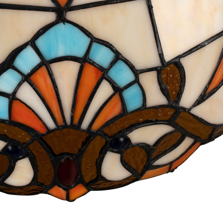 Brilagi - Láncon függő Tiffany-vitrázs csillár MIRABELLA 1xE27/60W/230V Ø 40 cm