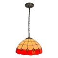 Brilagi - láncon függő Tiffany-vitrázs csillár SIENNA 1xE27/60W/230V átm. 40 cm