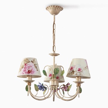 BRILAGI - Láncos csillár CAMELLIA 3xE14/40W/230V többszínű/bézs/patina