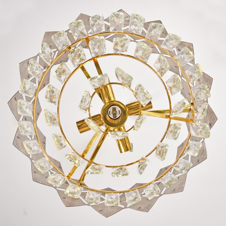 Brilagi - Láncos csillár CRISTAL 5xE14/40W/230V átm. 38 cm arany/fekete