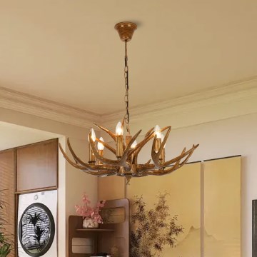 BRILAGI - Láncos csillár DEER 6xE14/10W/230V átm. 70 cm, agancsos