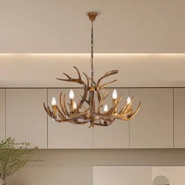BRILAGI - Láncos csillár DEER 6xE14/10W/230V átm. 80 cm agancs