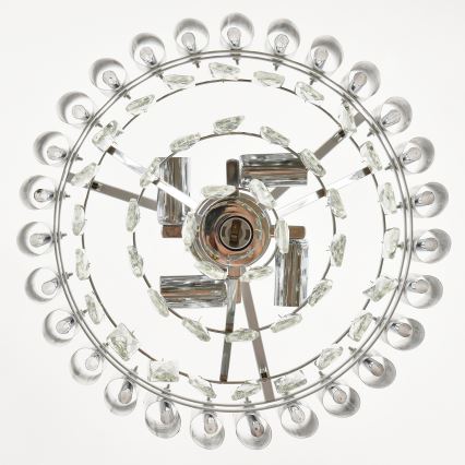 Brilagi - Láncos csillár ECLIPSE 5xE14/10W/230V átm. 38 cm ezüstszínű