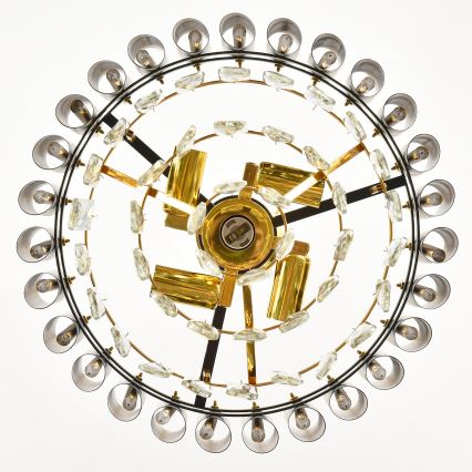 Brilagi - Láncos csillár ECLIPSE 5xE14/10W/230V Ø 38 cm fekete/arany