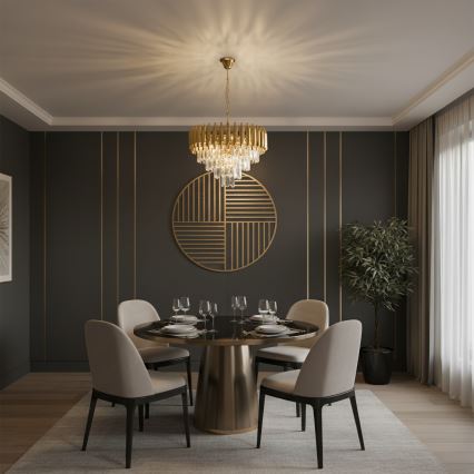 Brilagi - Láncos csillár ECLIPSE 7xE14/10W/230V Ø 48 cm arany