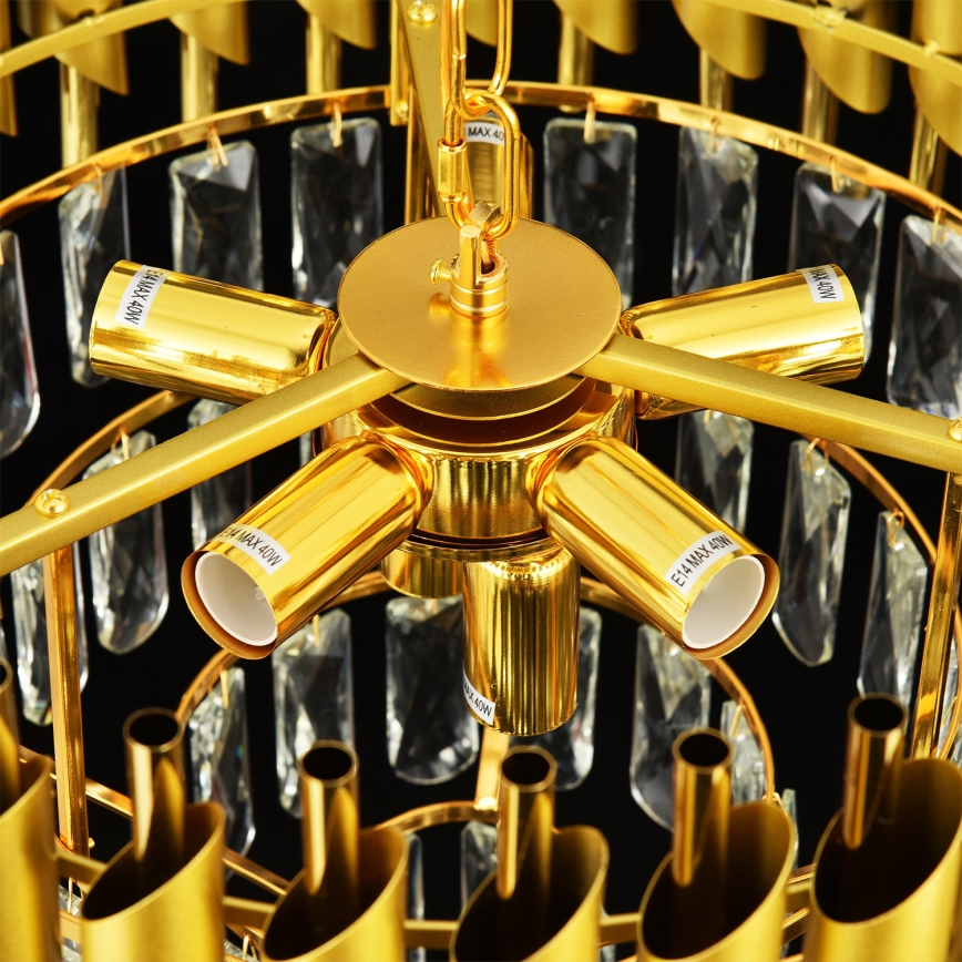 Brilagi - Láncos csillár ECLIPSE 7xE14/10W/230V Ø 48 cm arany