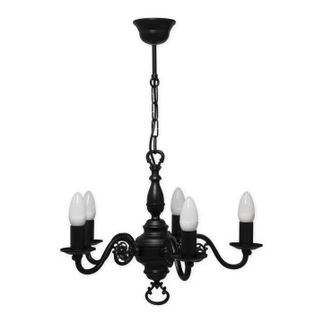 Brilagi - Láncos csillár IMPERO 5xE14/60W/230V fekete