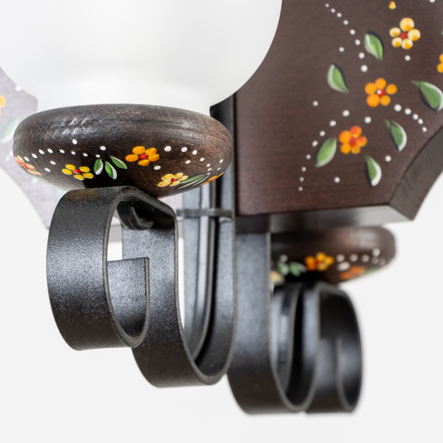 Brilagi - Láncos csillár QUEEN 2xE14/40W/230V bükk/wenge