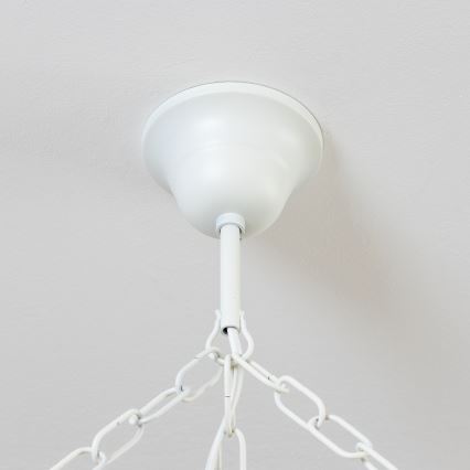 Brilagi - Láncos csillár QUEEN 6xE14/40W/230V bükk/krémszínű
