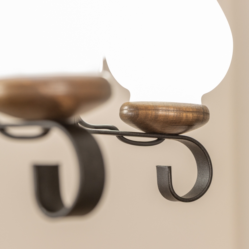 Brilagi - Láncos csillár ROATA 5xE14/40W/230V átm. 70 cm bükk/dió