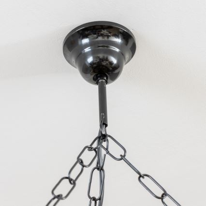 Brilagi - Láncos csillár ROATA 5xE14/40W/230V átm. 70 cm bükk/dió