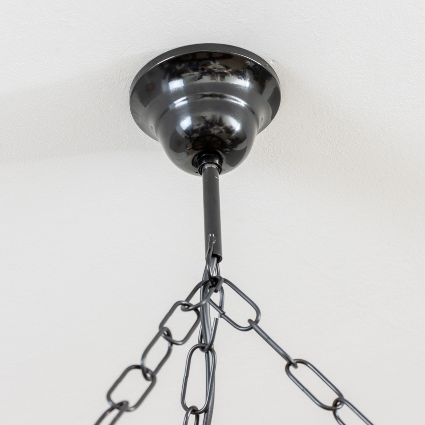 Brilagi - Láncos csillár ROATA 5xE14/40W/230V átm. 70 cm bükk/dió