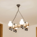 Brilagi - Láncos csillár RUSTIC 4xE14/40W/230V tölgy