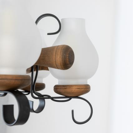 Brilagi - Láncos csillár TIMONA 8xE14/40W/230V Ø 70 cm bükk