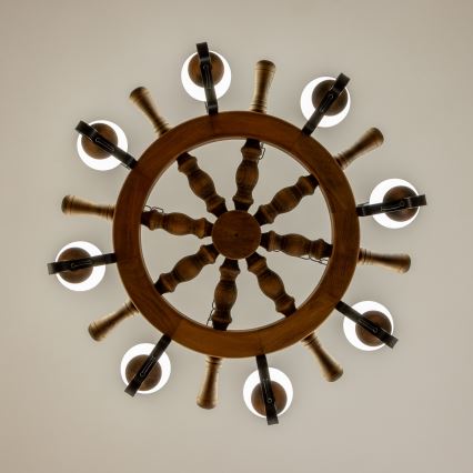 Brilagi - Láncos csillár TIMONA 8xE14/40W/230V Ø 70 cm bükk